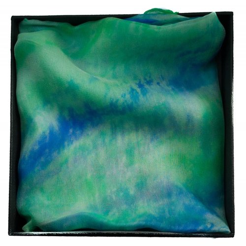 Lady Crow Silks Surf Long Gossamer Silk Scarf Boxed Lady Crow Silks Surf Long Gossamer Silk Scarf Boxed