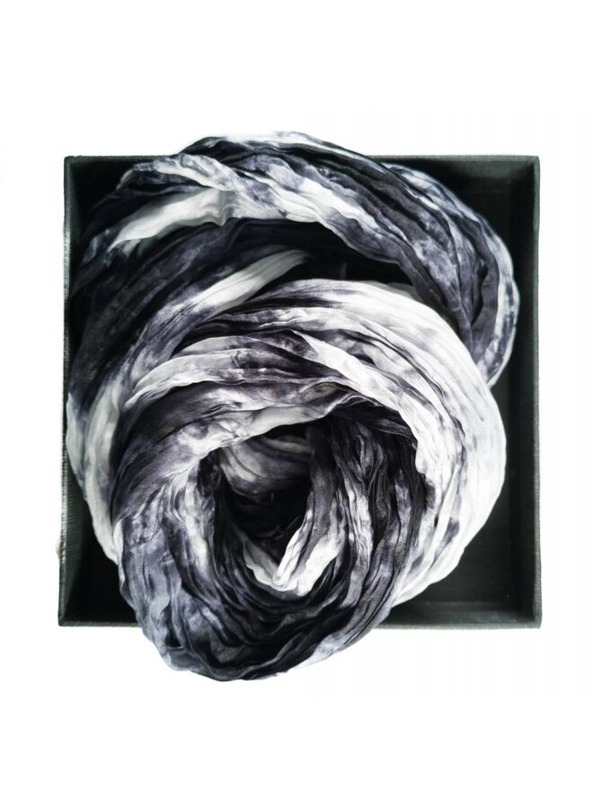 Schiefer Crinkle Seidenschal Boxed
