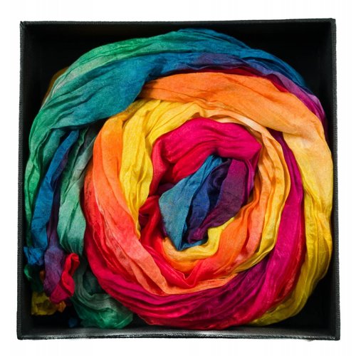 Lady Crow Silks Papagei Crinkle Seidenschal Boxed Lady Crow Silks Papagei Crinkle Seidenschal Boxed
