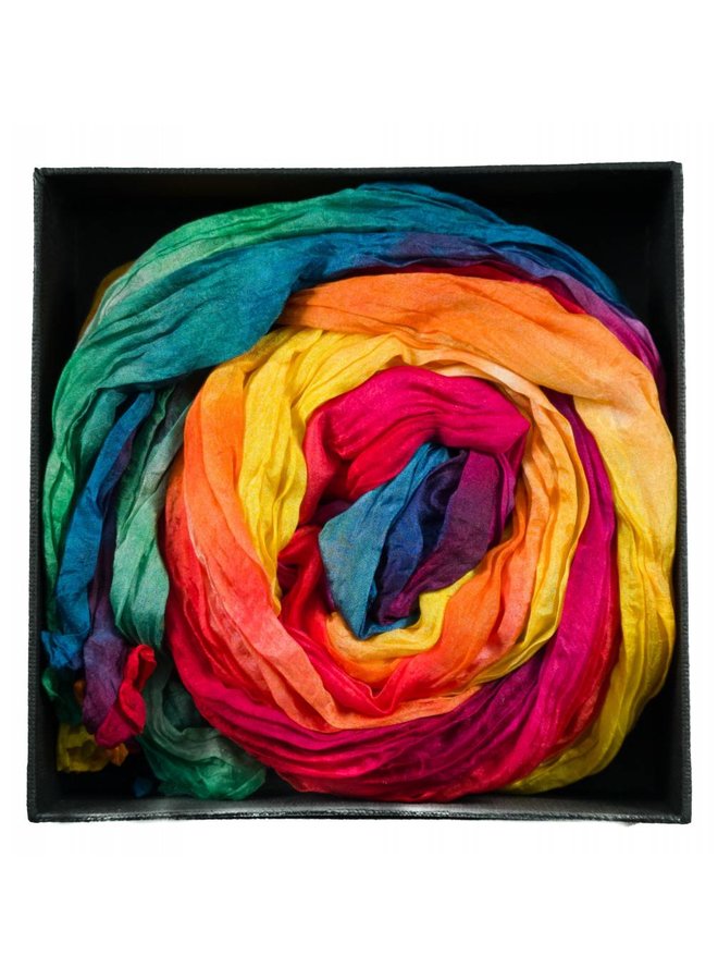 Parrot Crinkle Silk Scarf