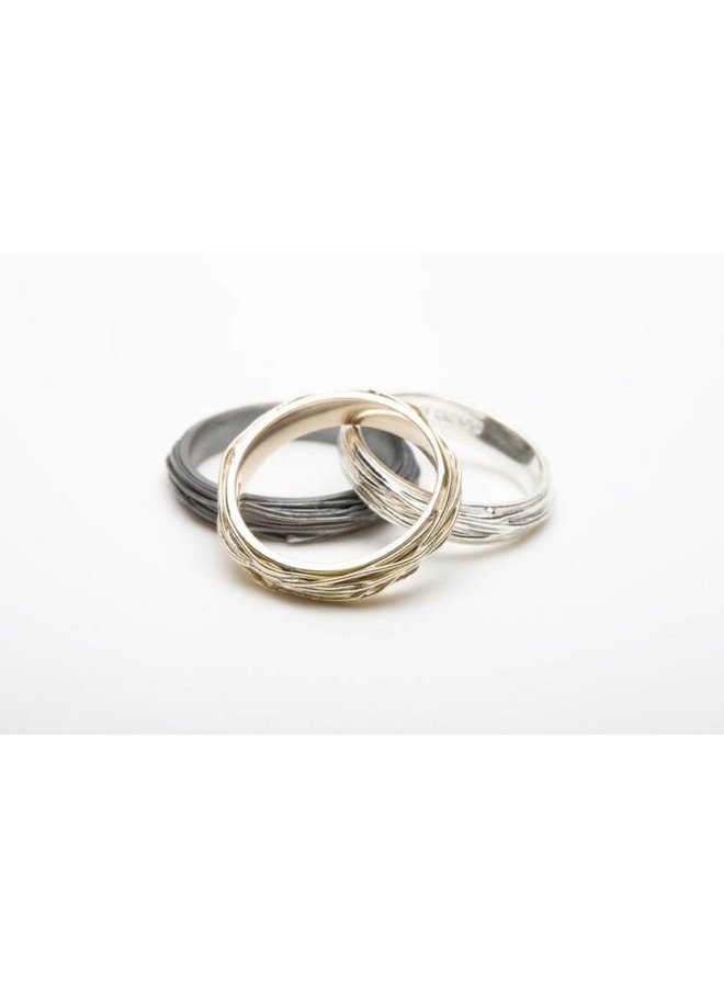 Thin wrap silver ring