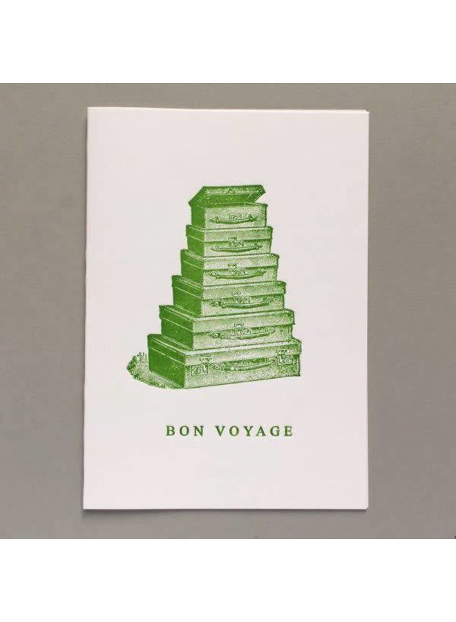 Bon Voyage  hand crafted letterpress card