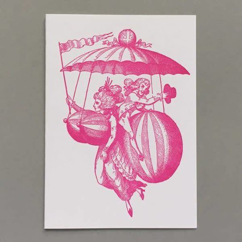 Keyhole Collection Ballon-Kleid handgefertigte Buchdruck-Karte Keyhole Collection Ballon-Kleid handgefertigte Buchdruck-Karte