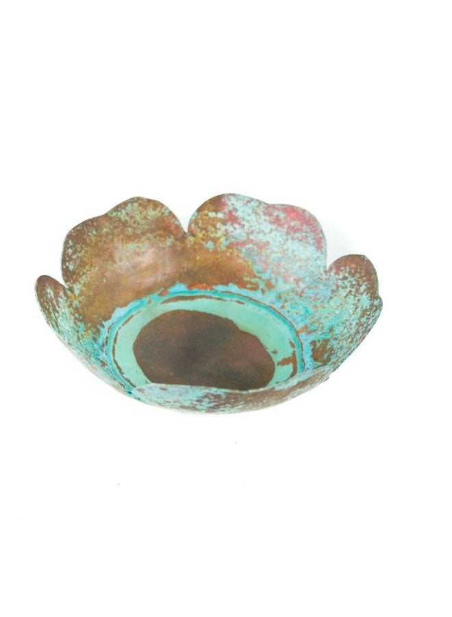 Etched copper bowl 26