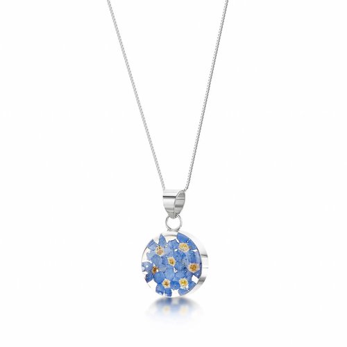Shrieking Violet Round forgetmenot pendant silver Shrieking Violet Round forgetmenot pendant silver