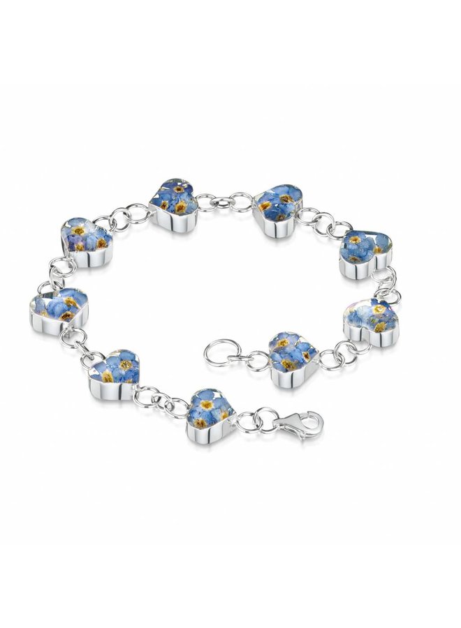 Armband Herz Vergissmeinnicht