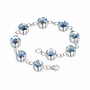 Round forgetmenot bracelet silver 9 sections