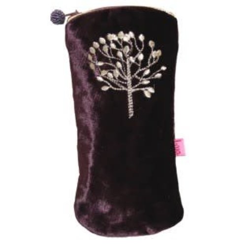 LUA Mulberry Tree velvet and embroidered glasses case LUA Mulberry Tree velvet and embroidered glasses case