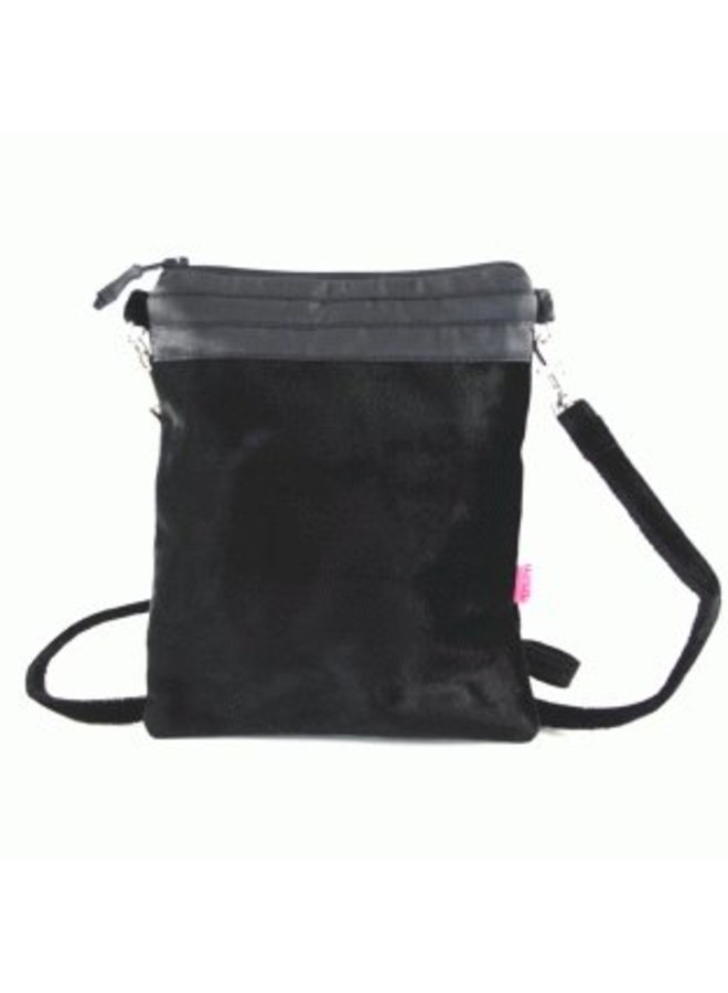 Velvet and silk purse on strap