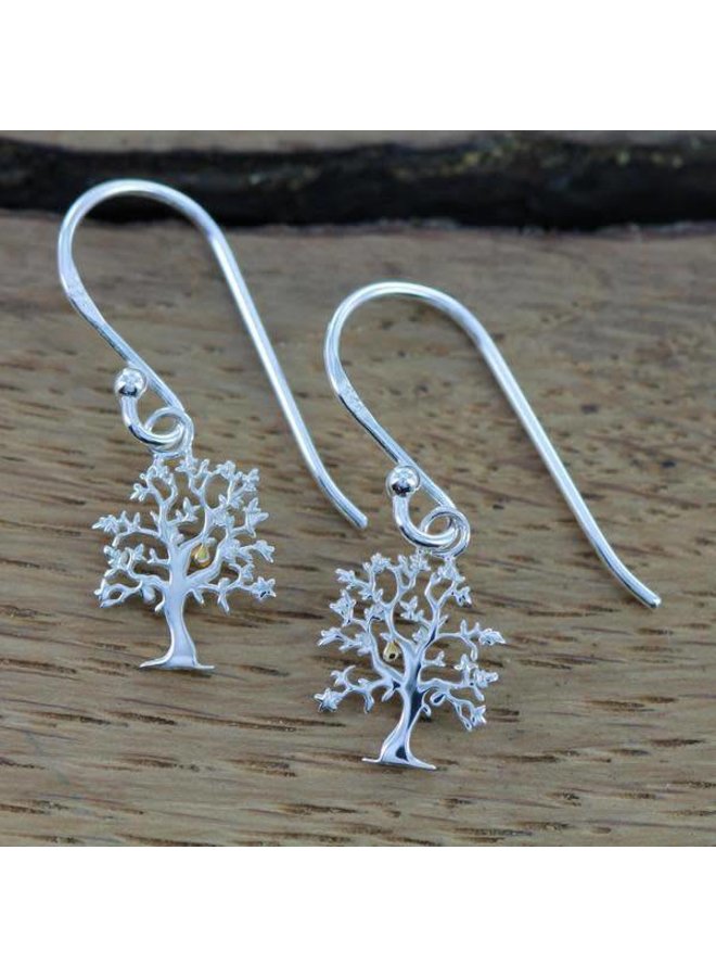 Nut Tree silver earrings