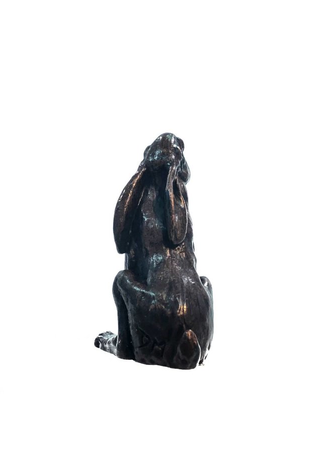 Hare Moon gazing bronze 15