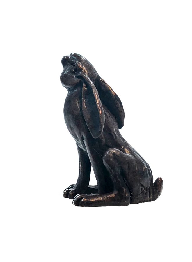 Hare Moon gazing bronze 15