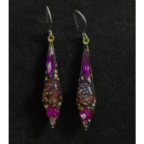 Annie Sherburne Vintage small drop purple earrings 97 Annie Sherburne Vintage small drop purple earrings 97