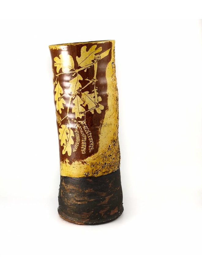 Garden Allotment Slipware Tall Vase 8