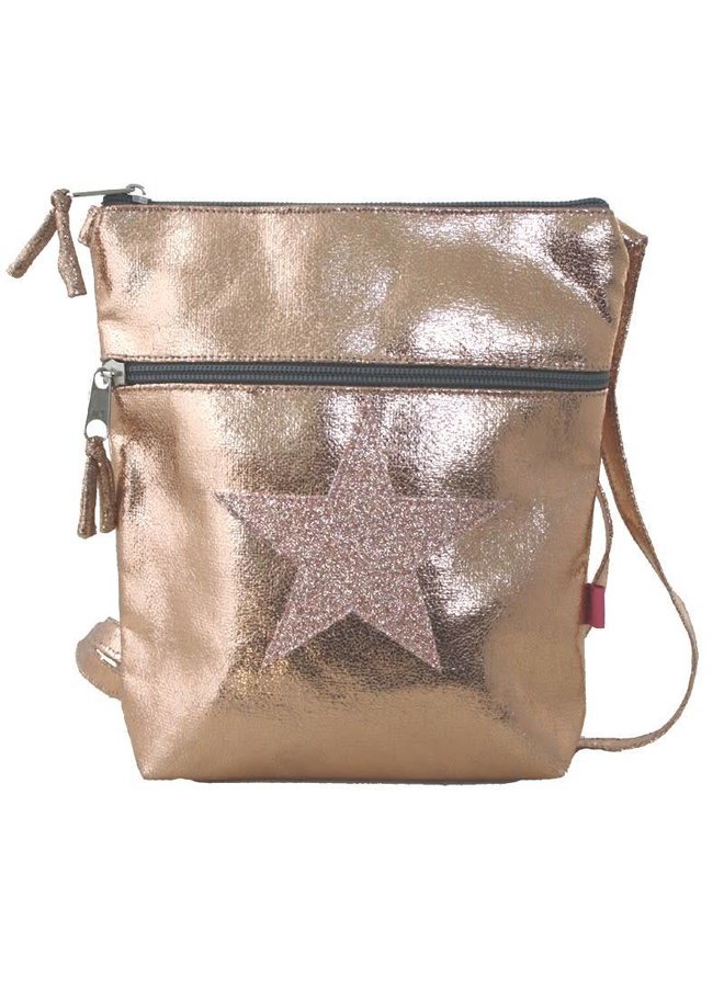 Metalic Glitter Star Cross Body große Geldbörse