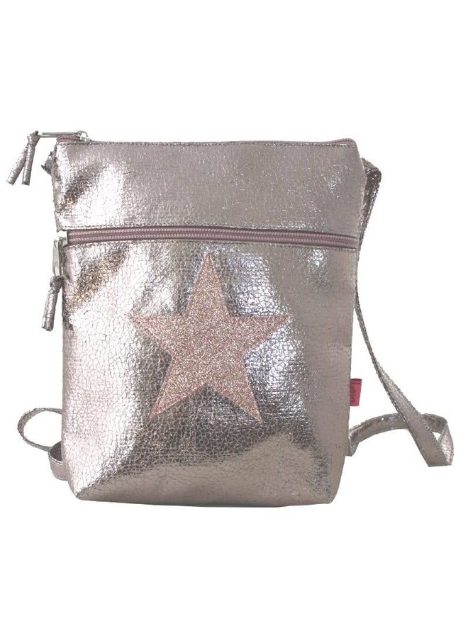 Metalic Glitter Star Cross Body große Geldbörse