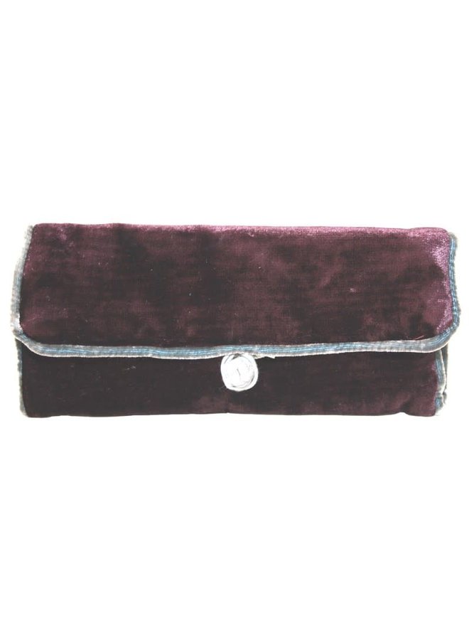 Silk velvet jewellery roll