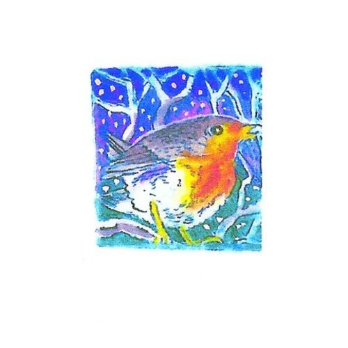 Artists Cards Frosy Robin von Hilary Gibson x5 Xmas Charity-Karten 100x160mm Artists Cards Frosy Robin von Hilary Gibson x5 Xmas Charity-Karten 100x160mm