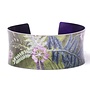 Manschettarmband limegrön botanisk design