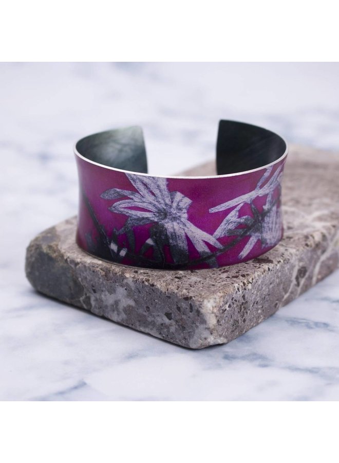 Cuff bracelet star trail botanical design 09