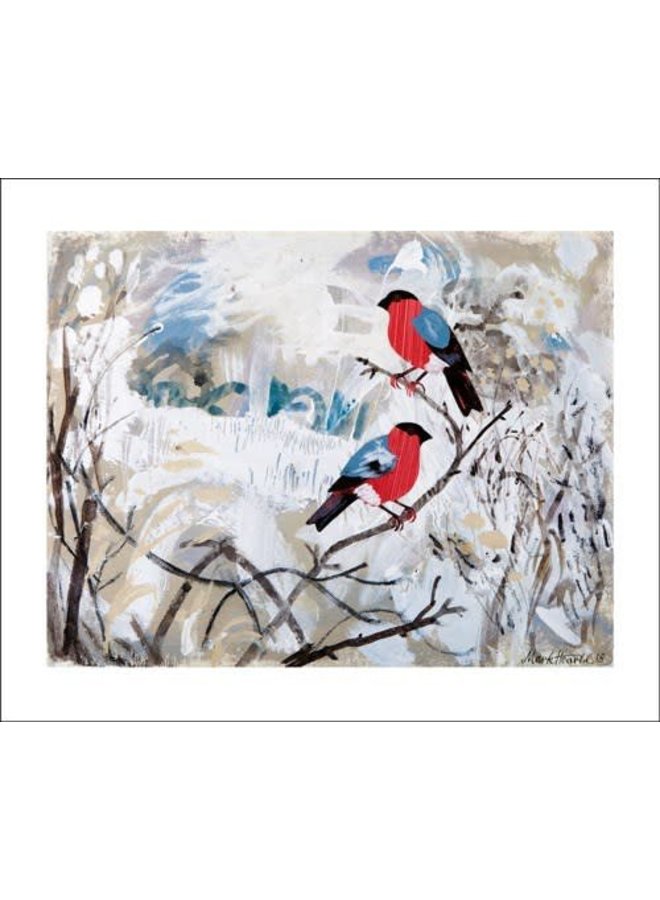 Bullfinches card by Mark Herald