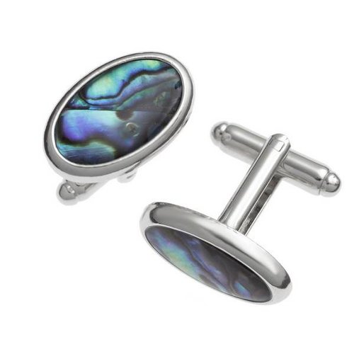 Tide Jewellery Ovale eingelegte Puau-Muschelknöpfe 104 Tide Jewellery Ovale eingelegte Puau-Muschelknöpfe 104