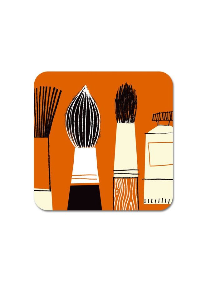 Gallery Fridge Magnet Brush orange  63