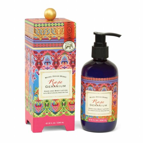 Michel Design Works Loción de manos y cuerpo de rosa y geranio 236ml. Michel Design Works Loción de manos y cuerpo de rosa y geranio 236ml.