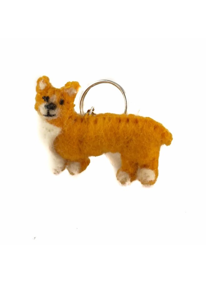 Corgi Felt Keyring 06