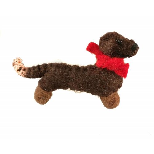 Amica Accessories Dachshund felt brooch 001 Amica Accessories Dachshund felt brooch 001