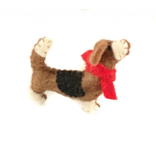 Amica Accessories Basset Hound felt brooch 002 Amica Accessories Basset Hound felt brooch 002