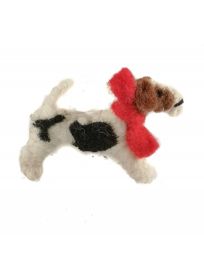 Fox Terrier felt brooch 009