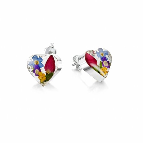 Shrieking Violet Pendientes de corazón flor mezclados plata 012 Shrieking Violet Pendientes de corazón flor mezclados plata 012