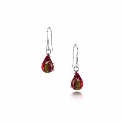 Shrieking Violet Pendientes de gota de brezo de plata 019 Shrieking Violet Pendientes de gota de brezo de plata 019