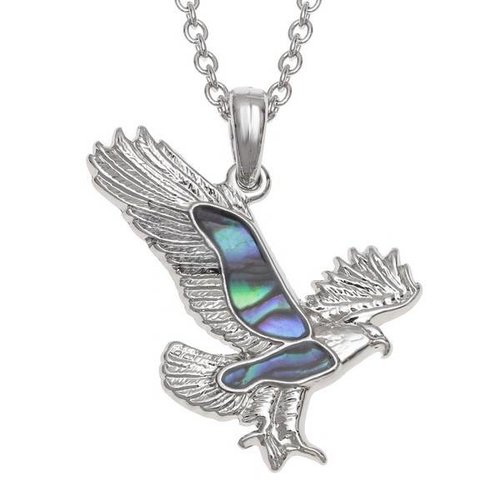 Tide Jewellery Eagle Inlaid Paua shell necklace 110P Tide Jewellery Eagle Inlaid Paua shell necklace 110P