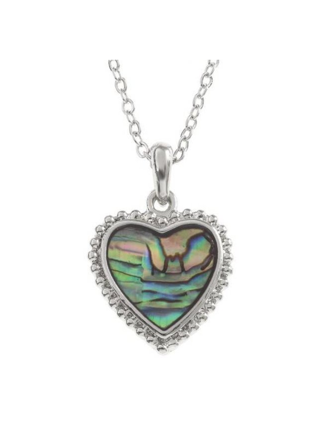 Heart small Paua shell  necklace 100