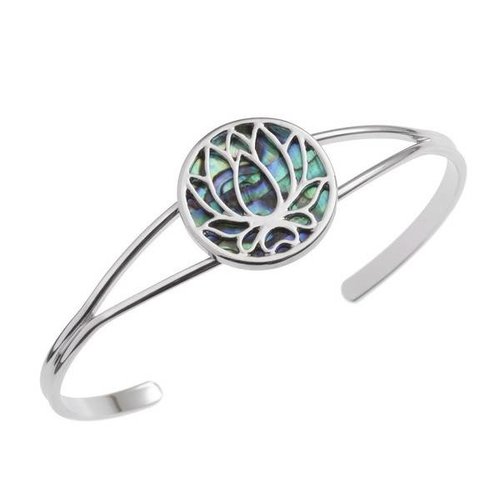 Tide Jewellery Flor de loto paua shell bangle 121 b Tide Jewellery Flor de loto paua shell bangle 121 b