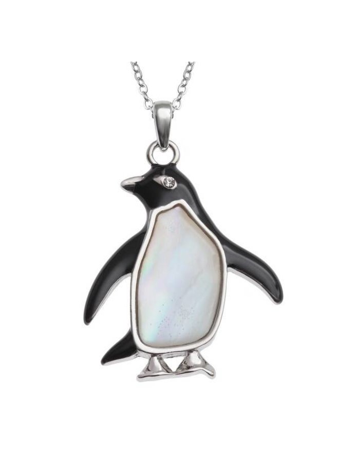 Penguin Inlaid mother of pearl shell  necklace 107