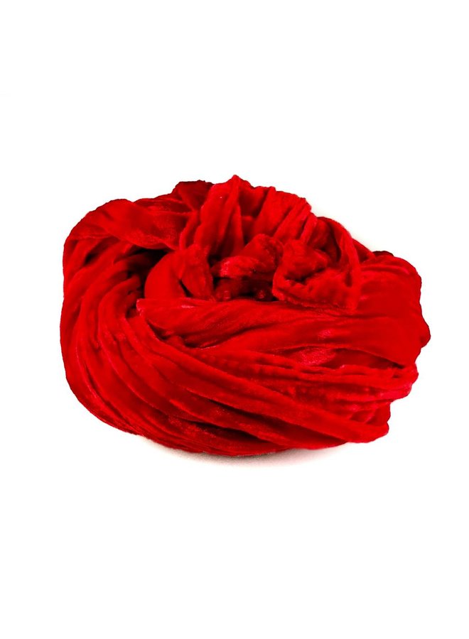 Poppy Silk Double Velvet scarf 071