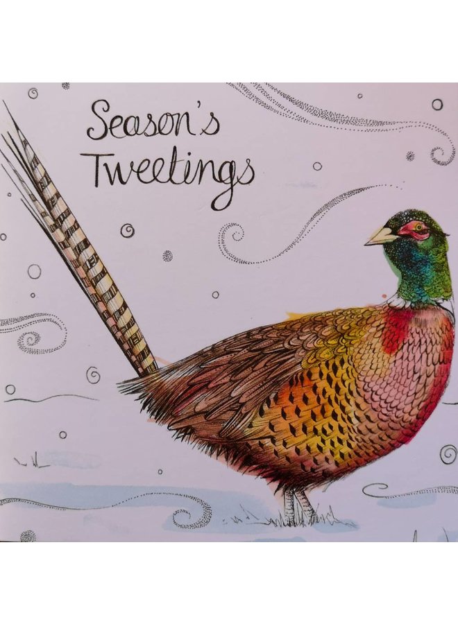 Pheasant Seasons Tweetings card 5 x 5 cm