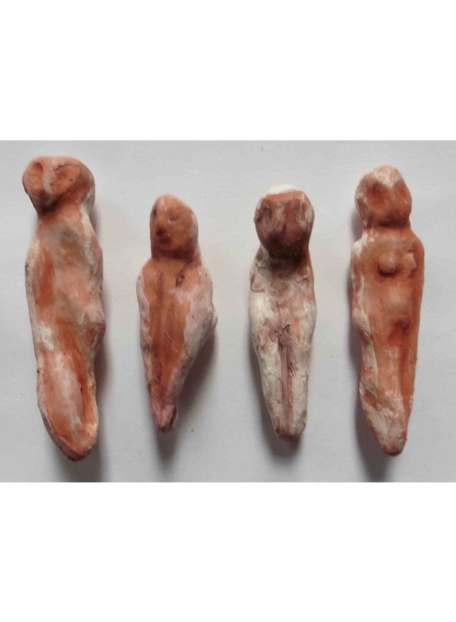 Four Red Ladies set earthenware