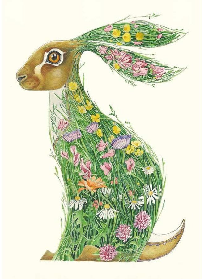 Hare in a Meadow Card