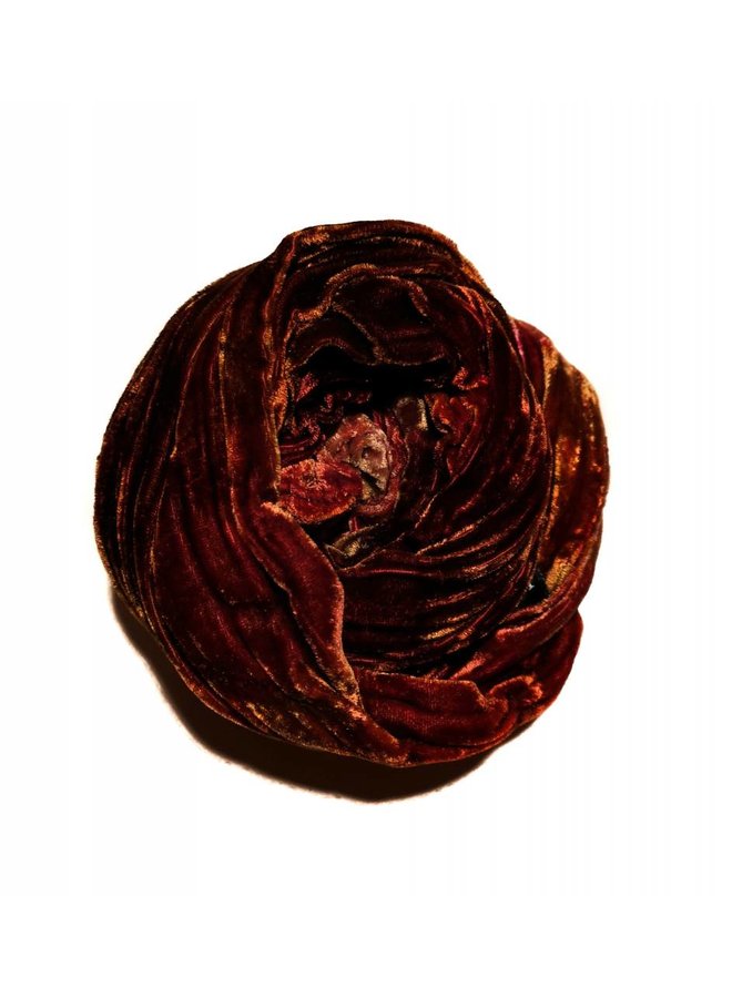 Earth multi dyed Double Velvet scarf