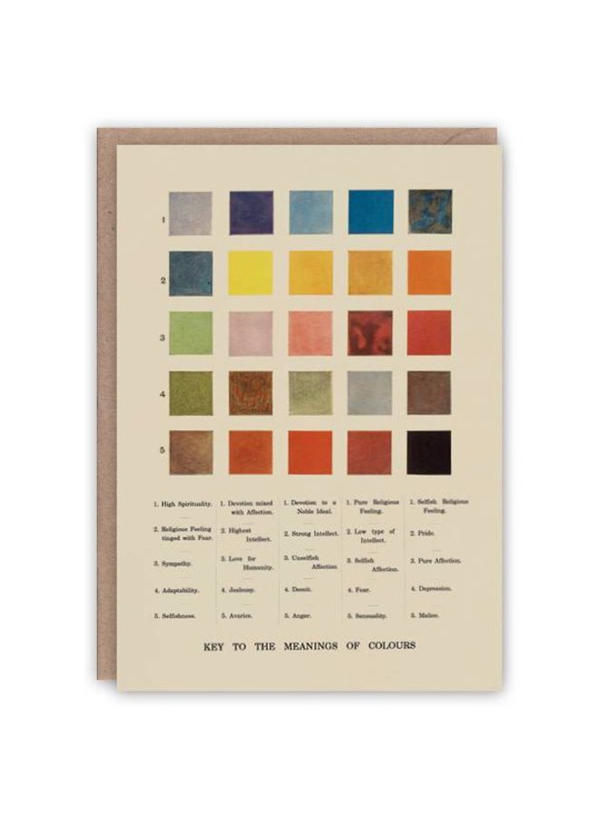 Bedeutungen der Farben Musterbuchkarte