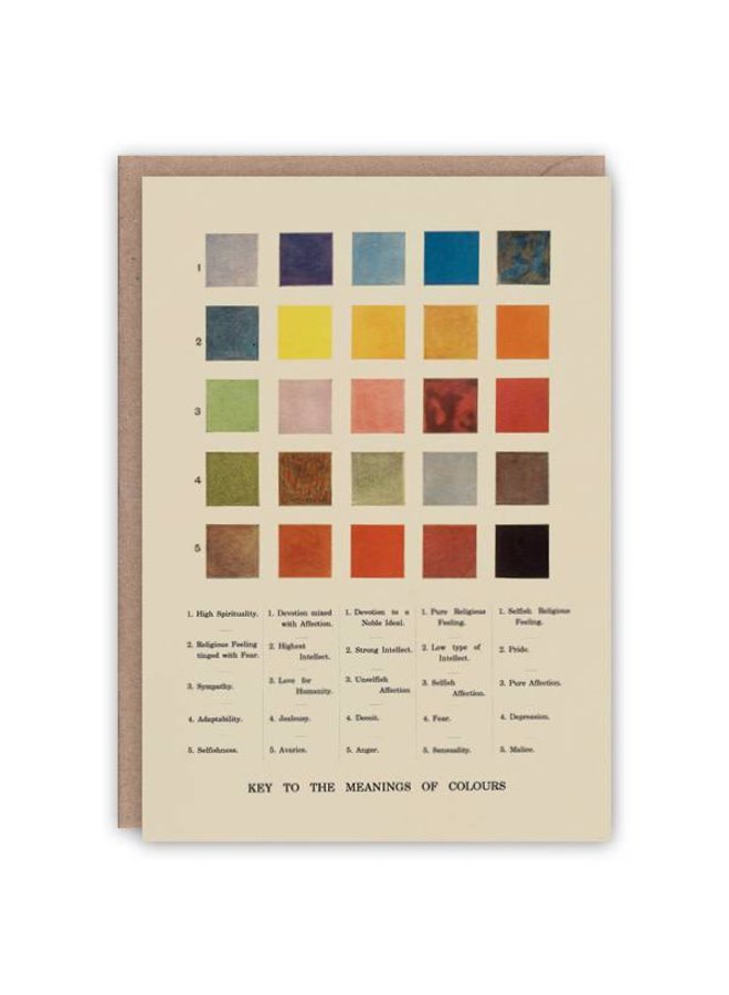 Meanings of Colours pattern book card