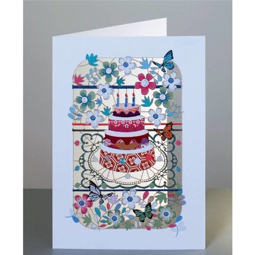 Forever Cards Geburtstagstorte und Blumen Laser geschnittene Karte Forever Cards Geburtstagstorte und Blumen Laser geschnittene Karte