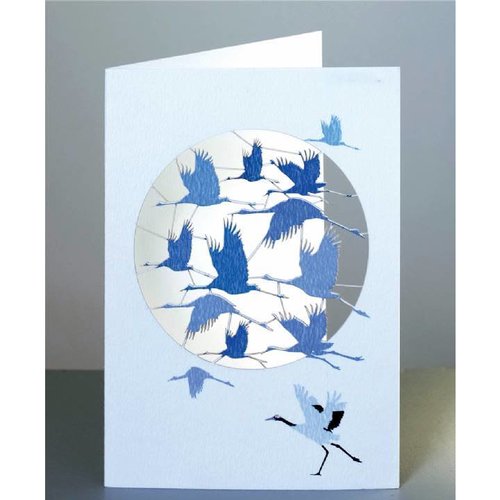 Forever Cards Flight of cranes Laser cut card Forever Cards Flight of cranes Laser cut card