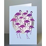 Flamingos Laser cut card