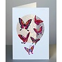 Red Butterflies Laser cut card