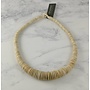 Cream Graduated Coco Disc Necklace 057